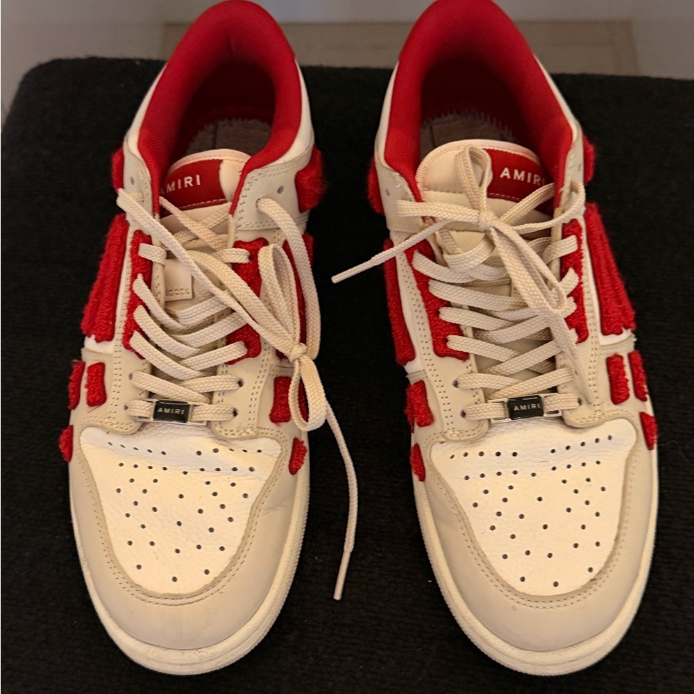 Authentic AMIRI Red and White Men's Sneakers